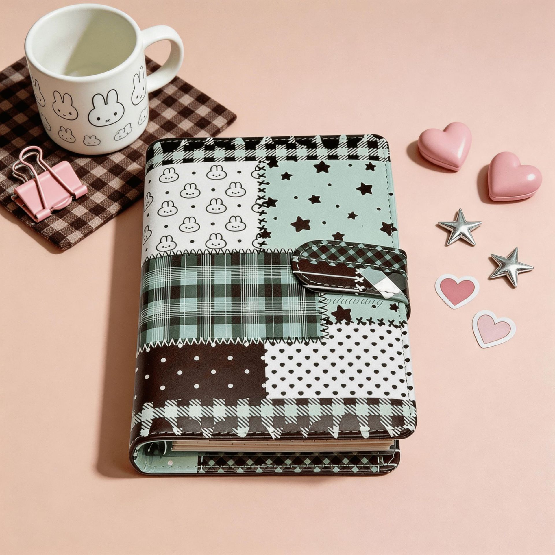 Blank Sheet Music Notebook - A6 Groen Gesplitst Grid Notitieboek Losbladig