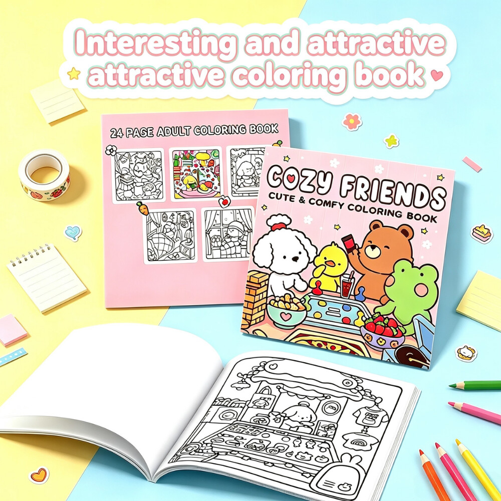 Adult Coloring Book Stress Relief - HOT SALE CUTE&COMFY Kleurboeken Gezellige Sfeer