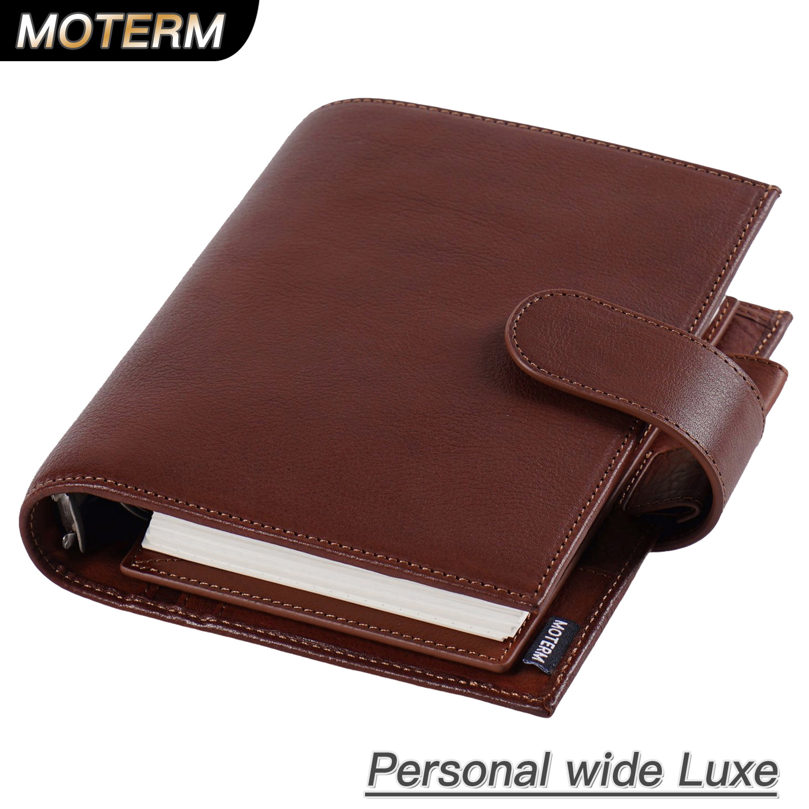 Vintage Leather Journal Notebook - Moterm Volnerf Plantaardig Gelooid Leer Persoonlijk