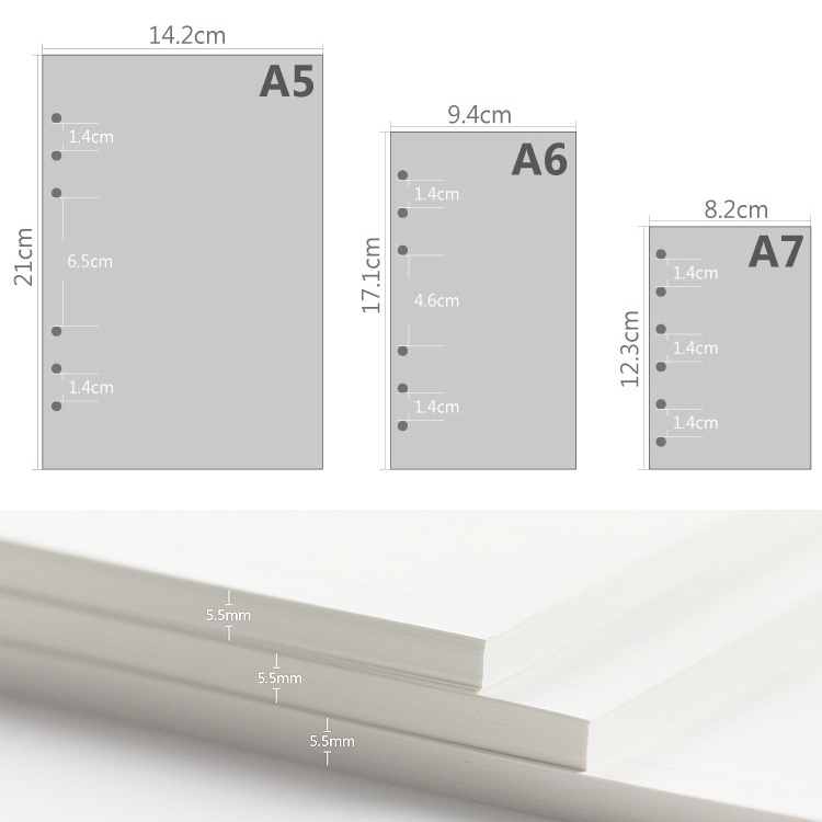A5 A6A7 45 Vellen Losbladige N - A5 Spiral Dotted Grid Notebook recensie en prijs